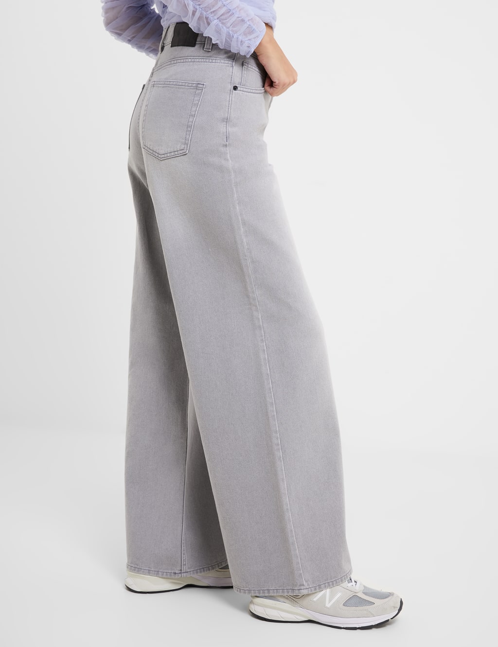 Relaxed Pure Cotton Mid Rise Wide Leg Jeans 4 of 4