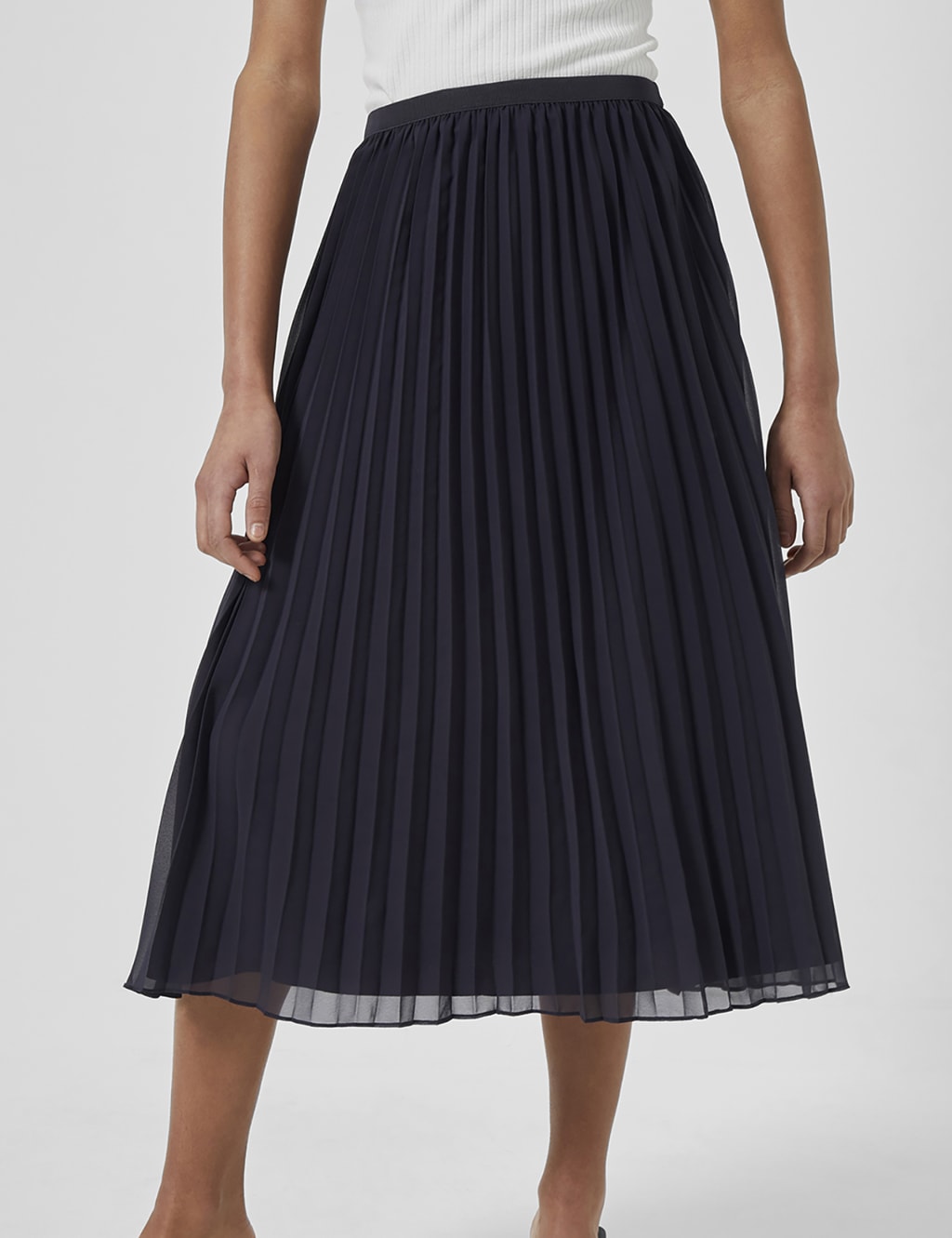 Pleated Midi Skirt
