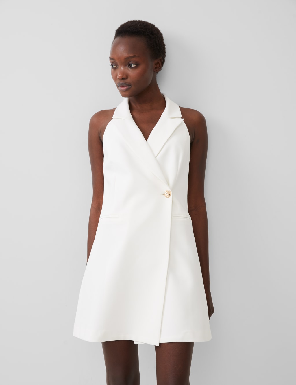 Collared Mini Tailored Dress 3 of 4