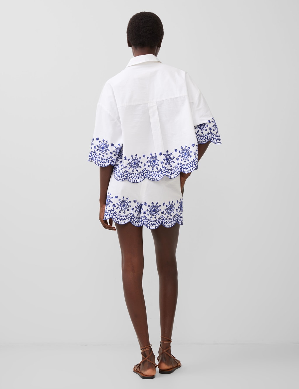 Pure Cotton Embroidered Relaxed Shirt 4 of 4
