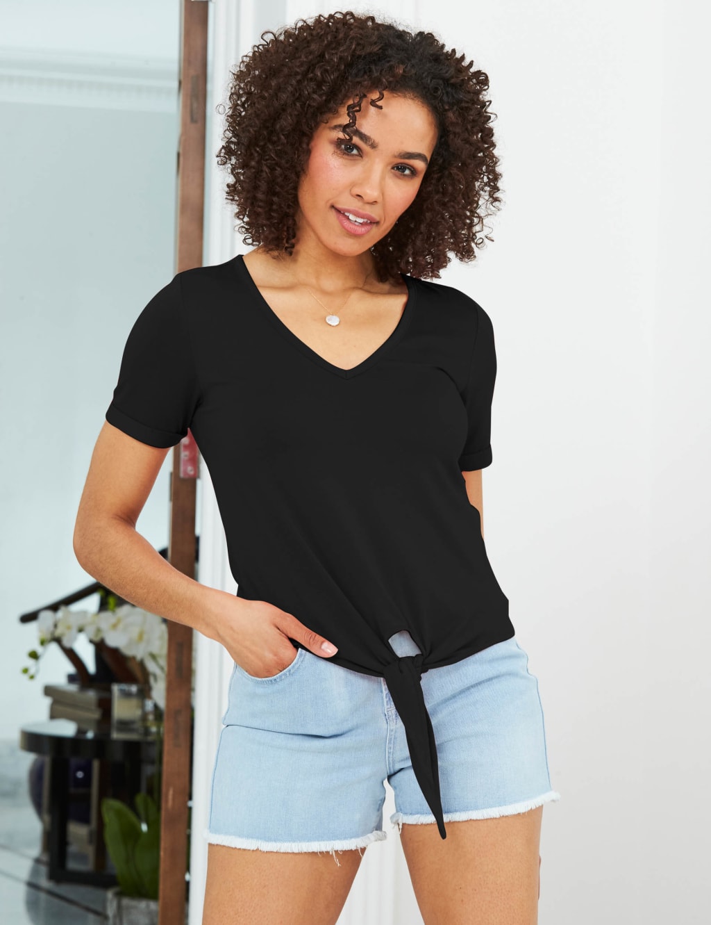 Jersey V-Neck T-Shirt 4 of 5