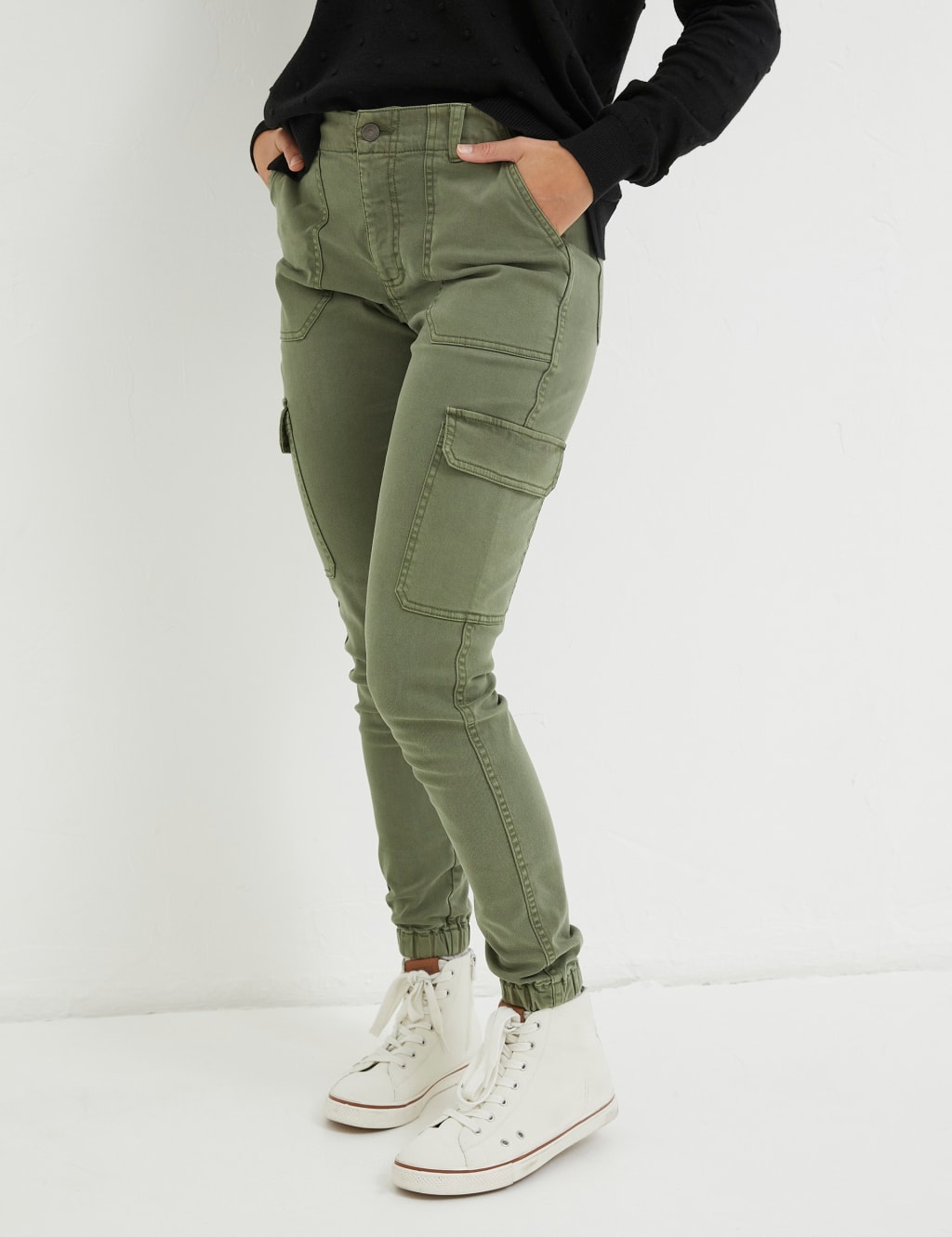 Skinny combat trousers womens hot sale