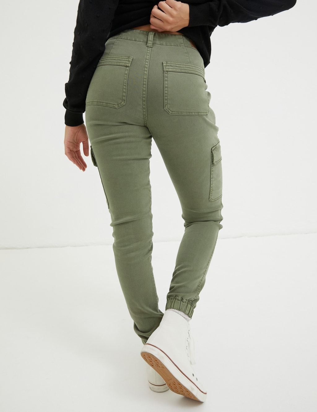 Cotton Rich Cargo Slim Fit Trousers FatFace M S