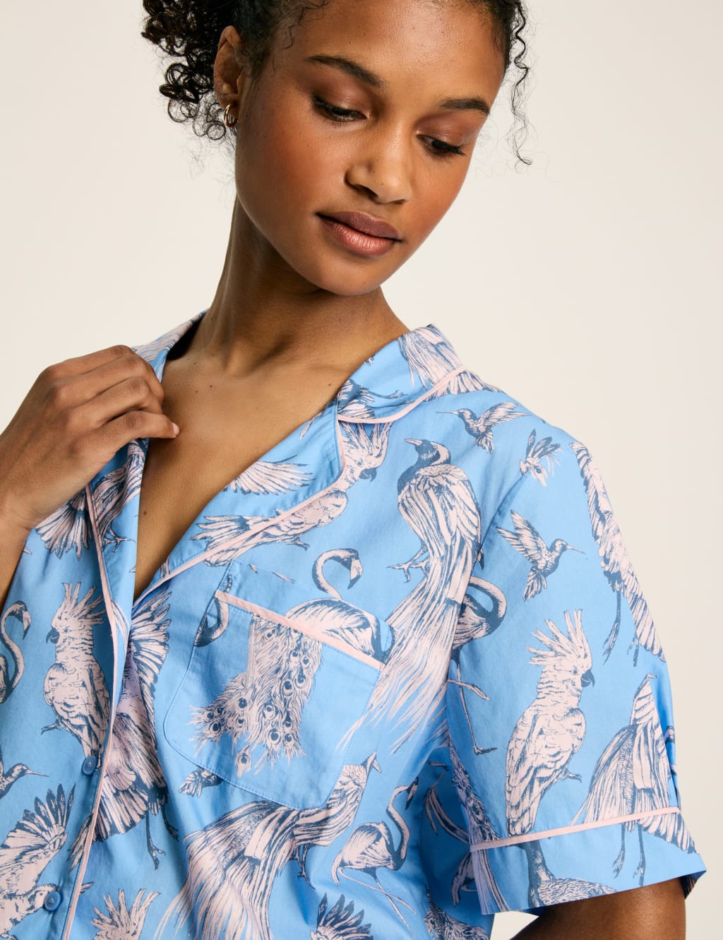 Pure Cotton Bird Print Pyjamas 5 of 6