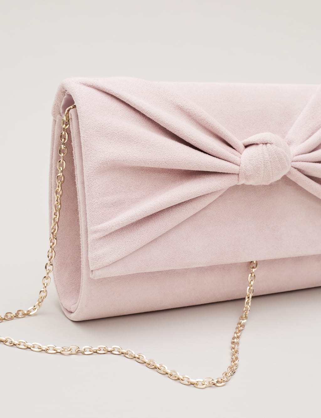 Suede Knot Front Clutch Bag 6 of 8