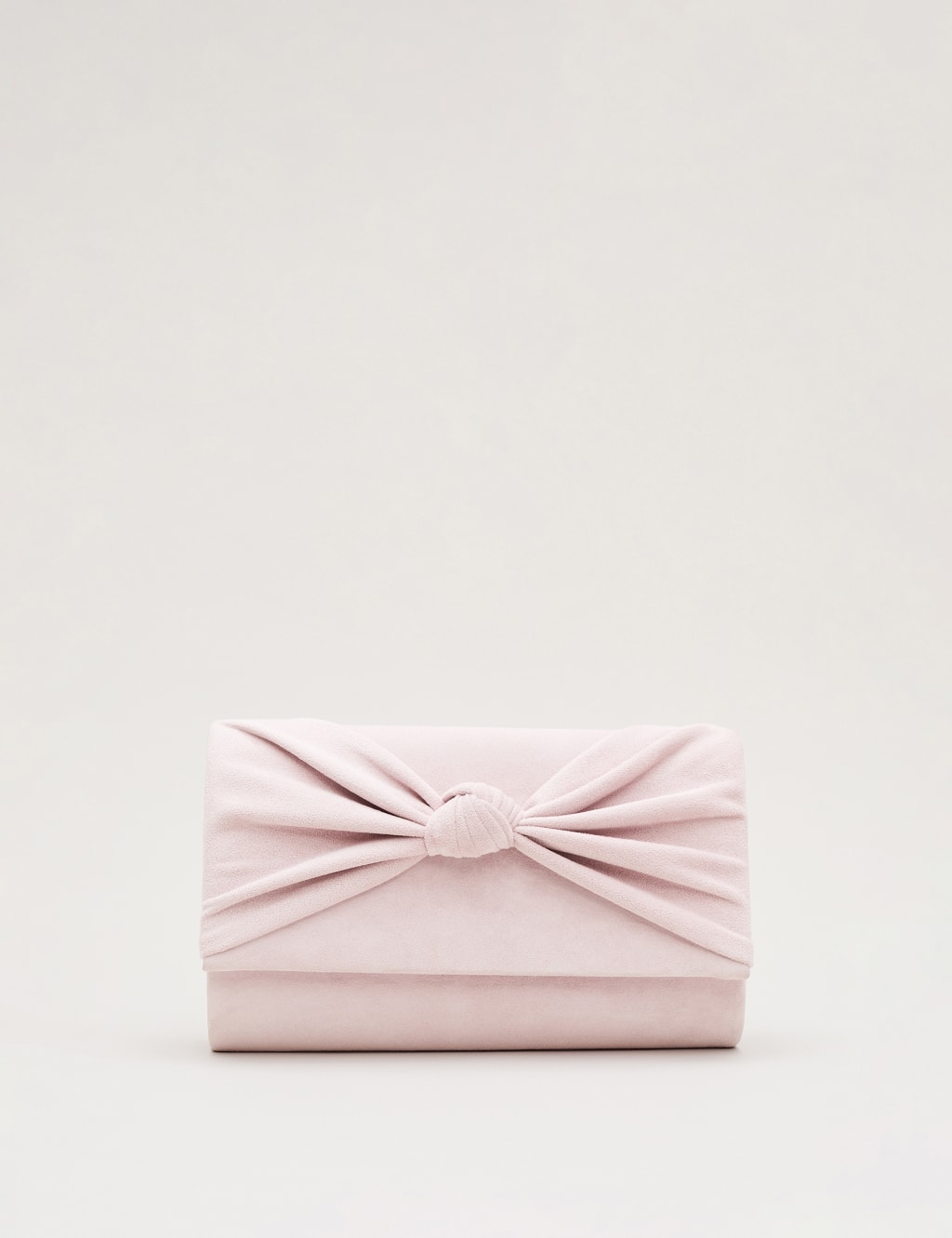 Suede Knot Front Clutch Bag 2 of 8