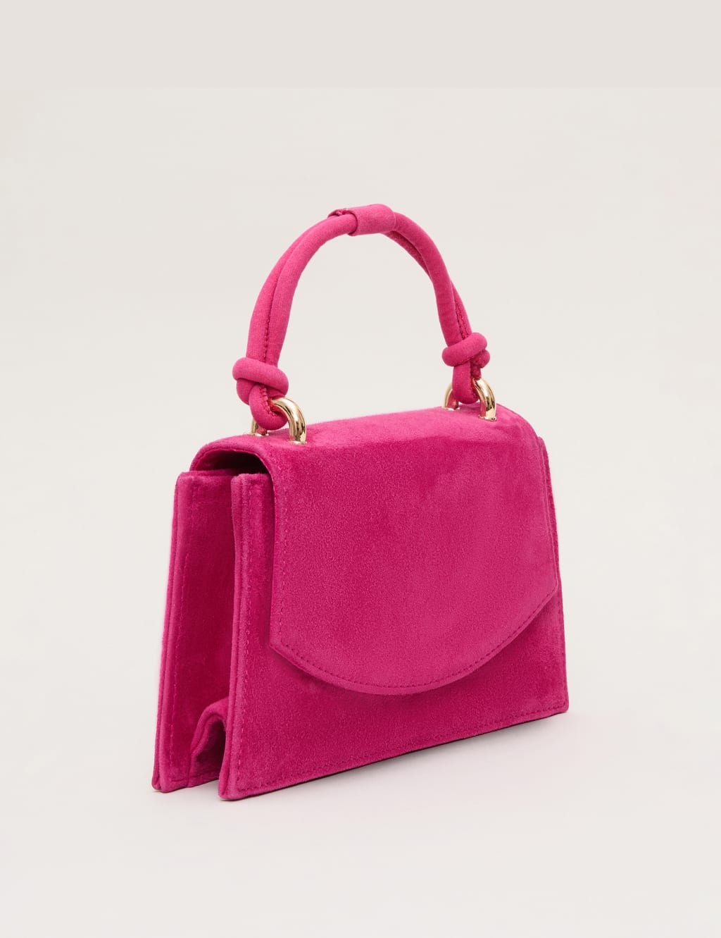 Suede Top Handle Clutch Bag 4 of 6