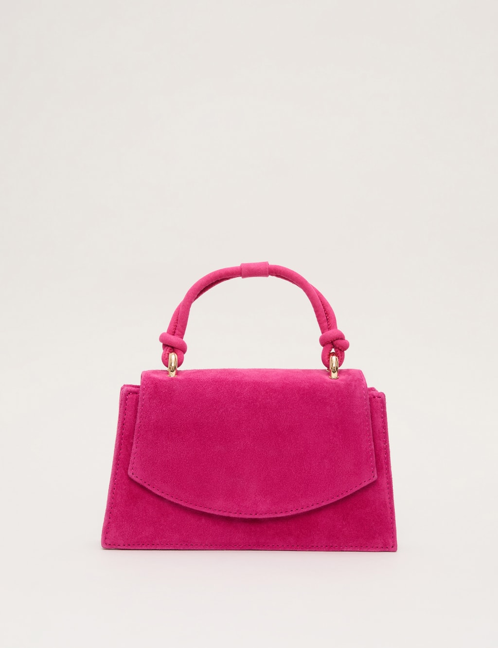 Suede Top Handle Clutch Bag 2 of 6