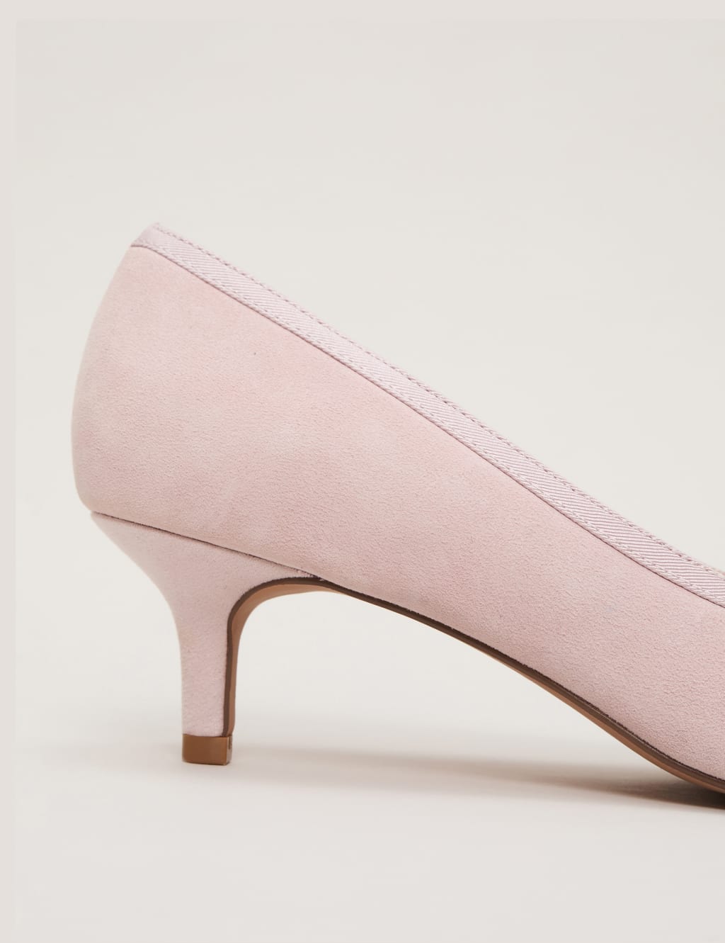 Suede Bow Kitten Heel Court Shoes 7 of 9