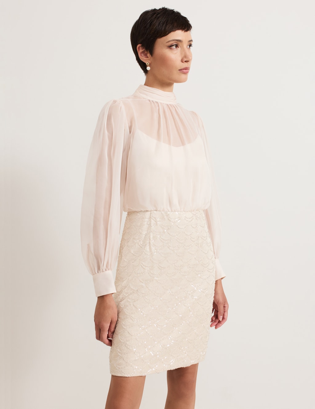 Sequin Mini Waisted Dress 3 of 6