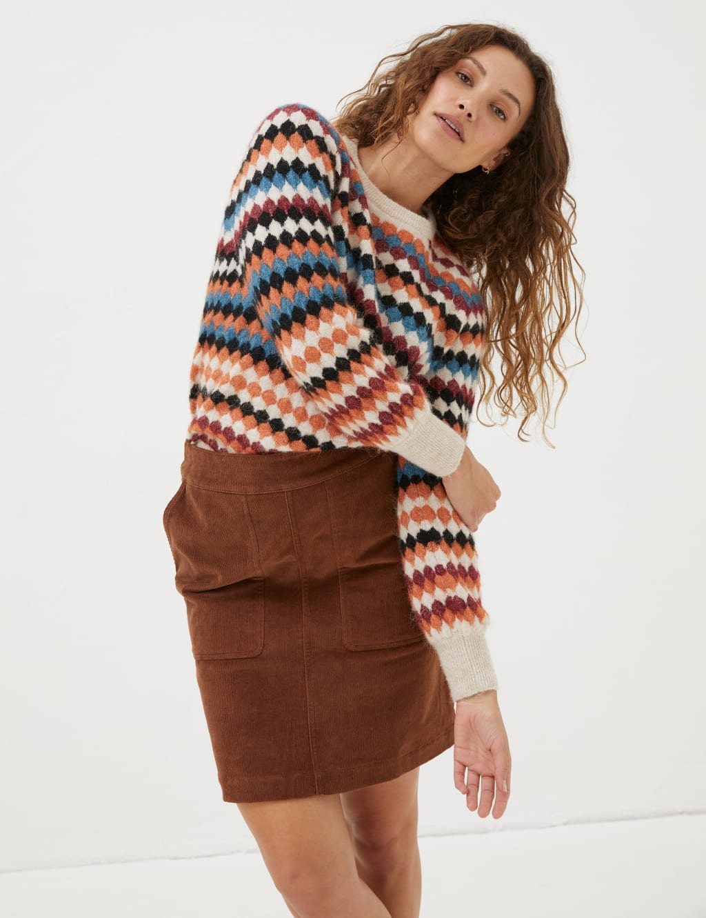 Cord Mini A Line Skirt FatFace M S