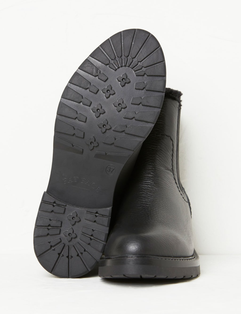 Leather Chelsea Faux Fur Lining Ankle Boots