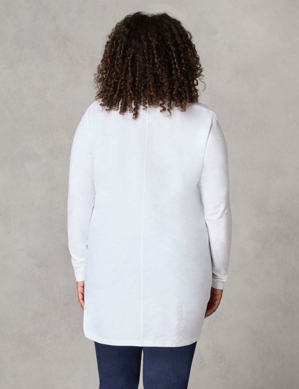 Pure Cotton Textured V-Neck T-Shirt 4 of 4