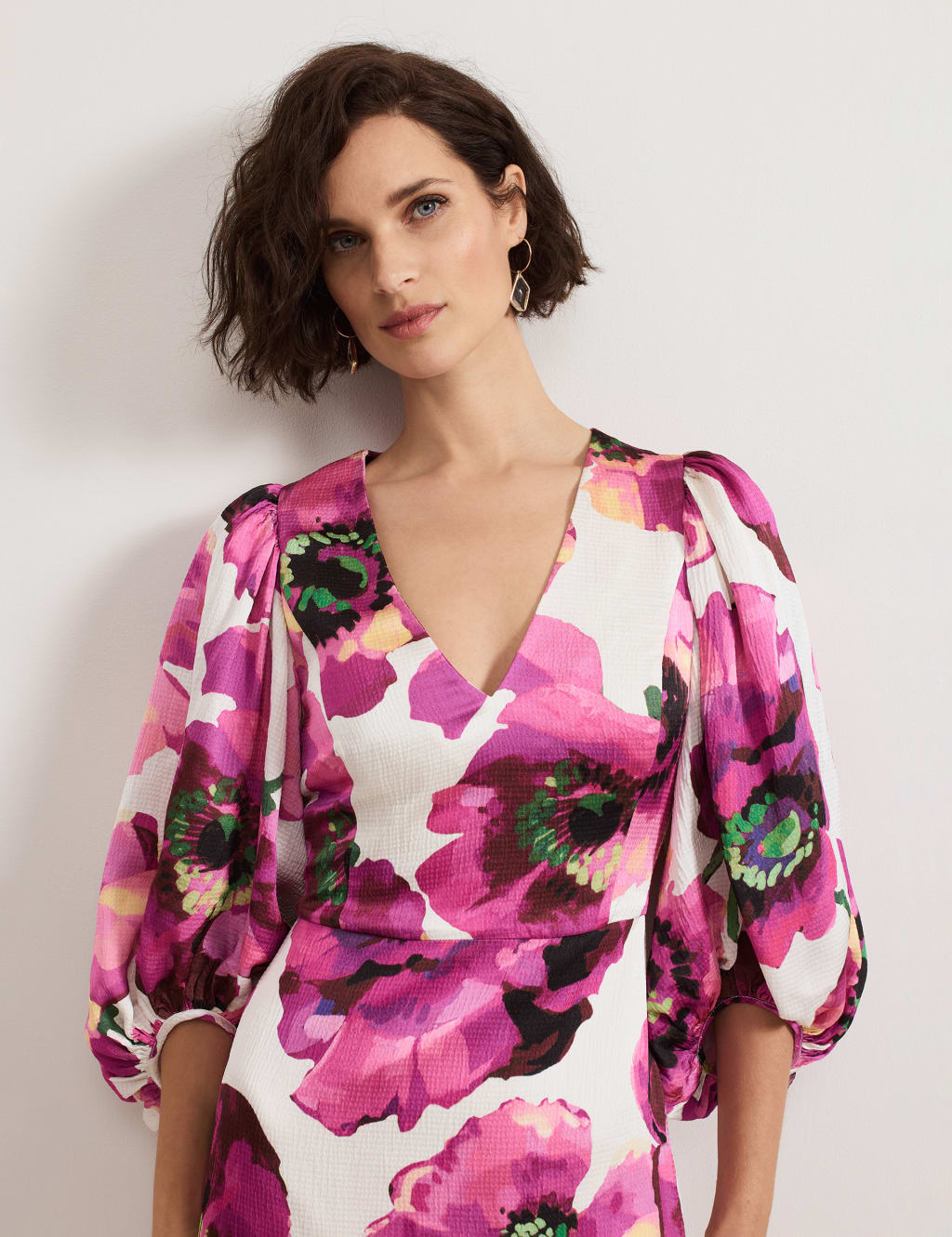 Floral V-Neck Mini Waisted Dress | Phase Eight | M&S