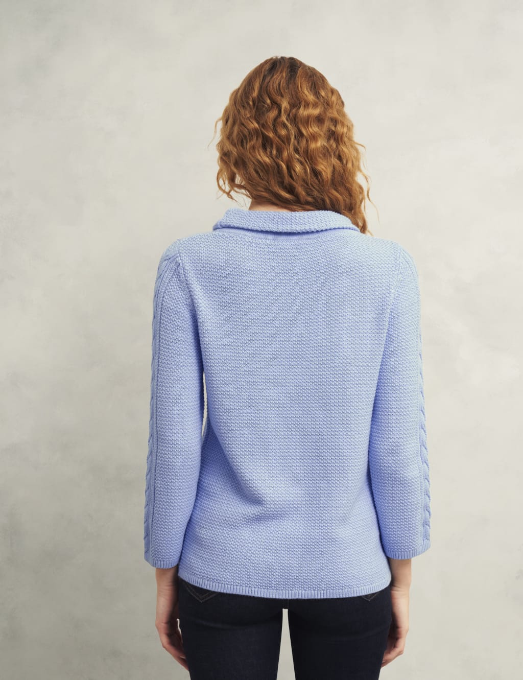 Pure Cotton Textured Roll Neck Jumper 4 of 6