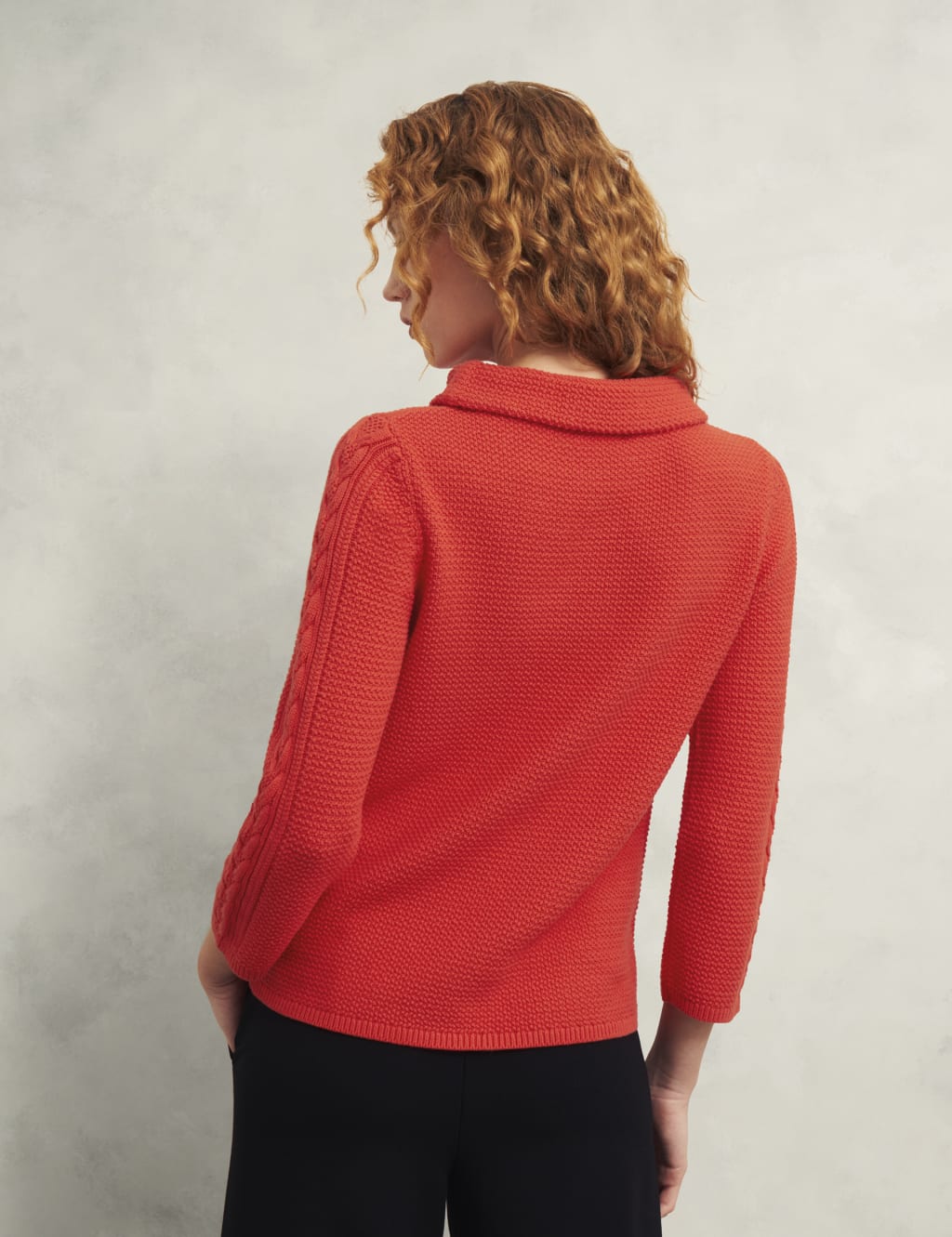 Pure Cotton Textured Roll Neck Jumper 4 of 6