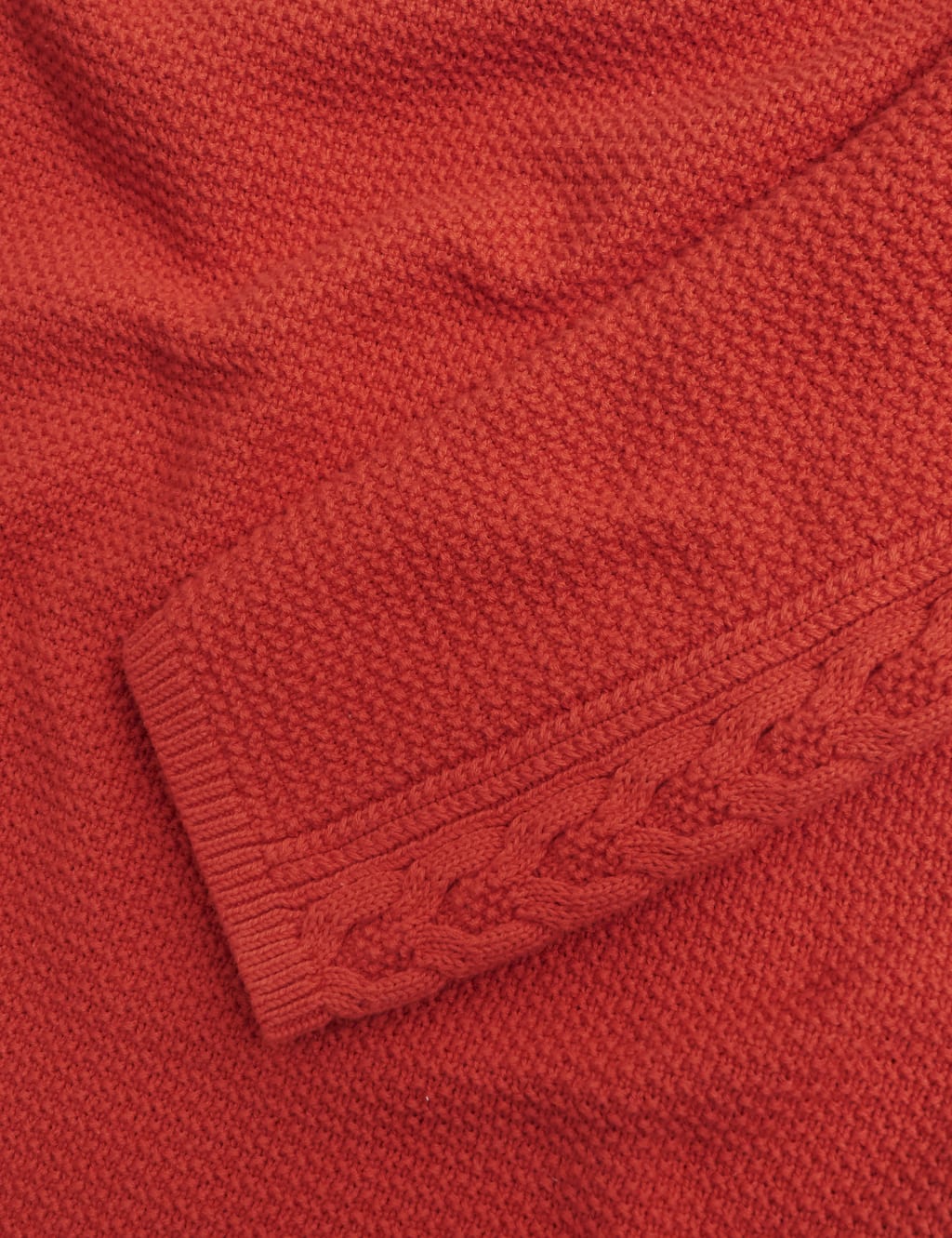 Pure Cotton Textured Roll Neck Jumper 6 of 6