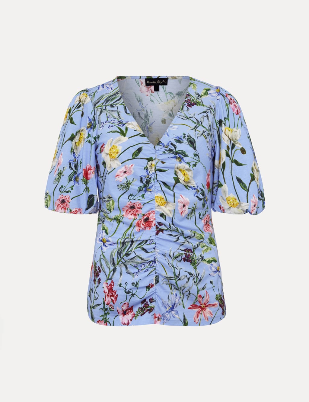 Cotton Modal Blend Floral Puff Sleeve Top 2 of 6