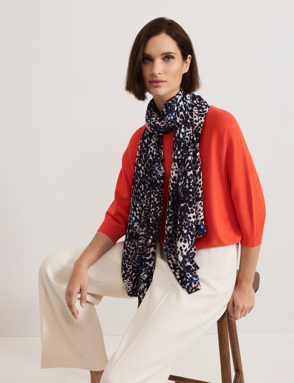 Modal Blend Circle Print Scarf 3 of 5