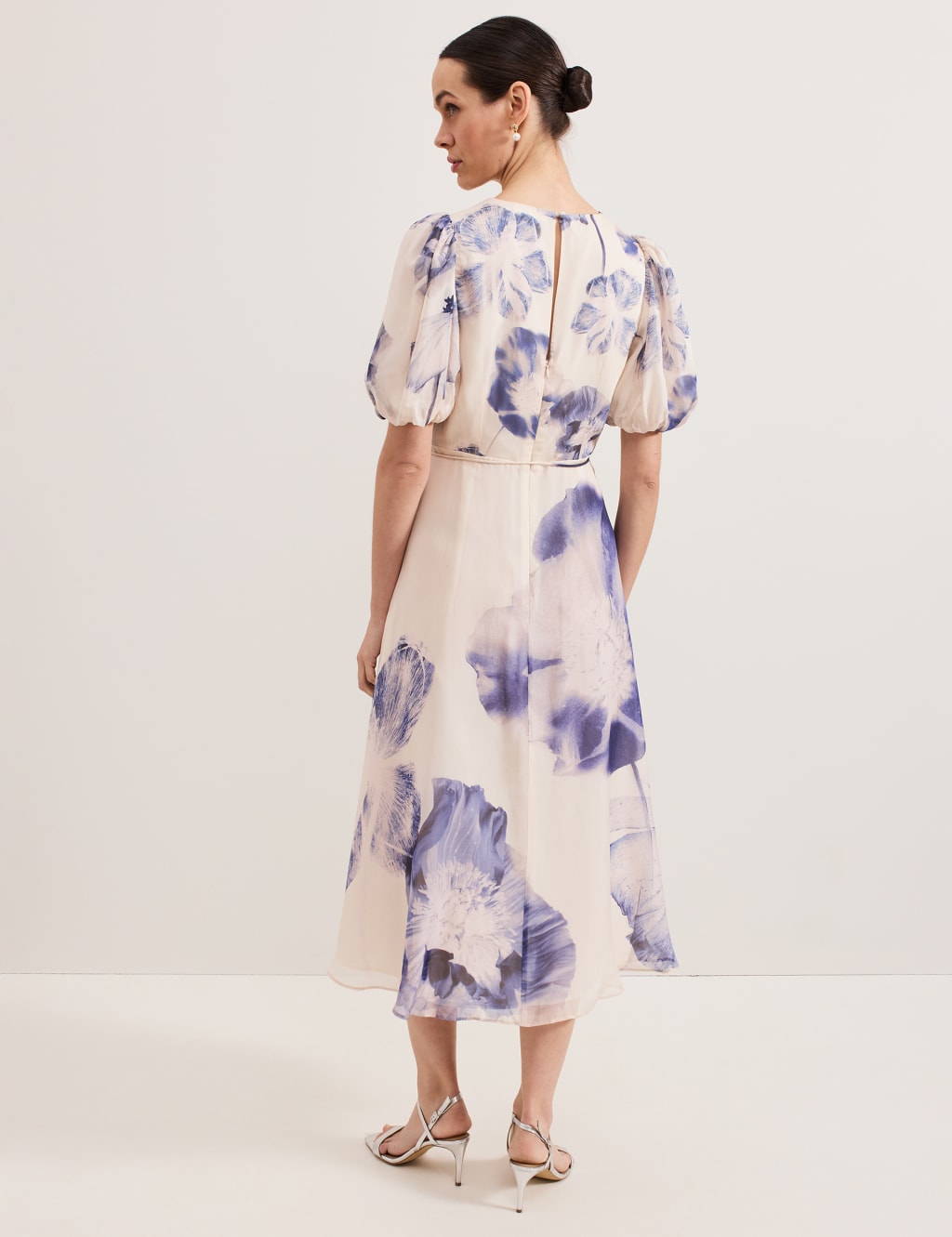 Floral Midi Waisted Dress 3 of 8
