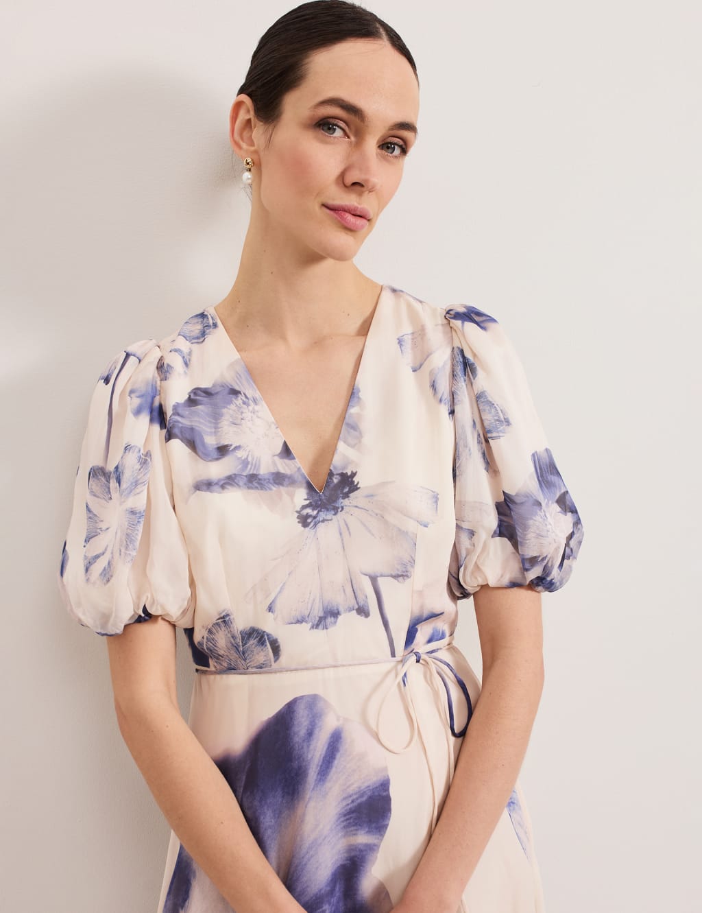 Floral Midi Waisted Dress 5 of 8