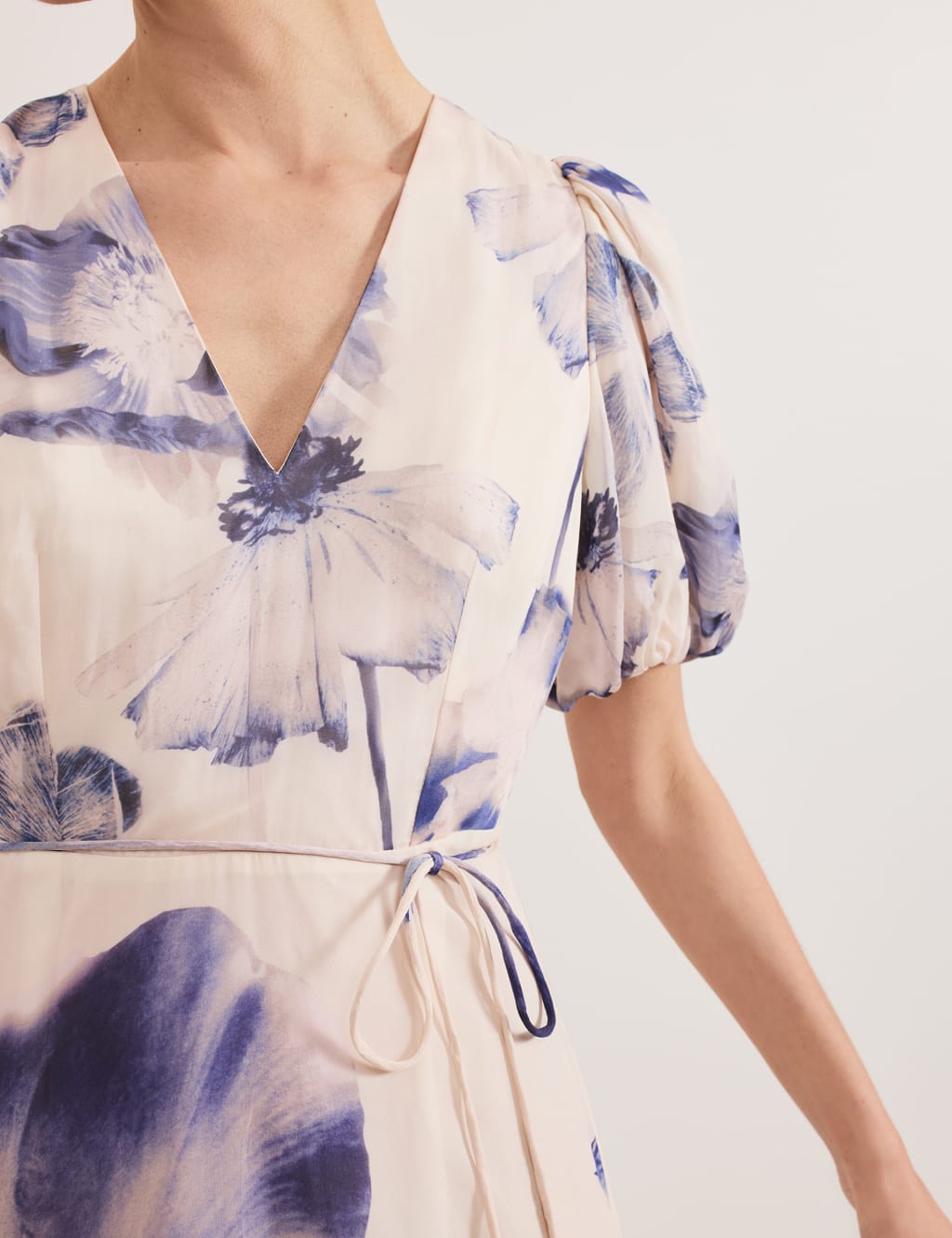 Floral Midi Waisted Dress 6 of 8