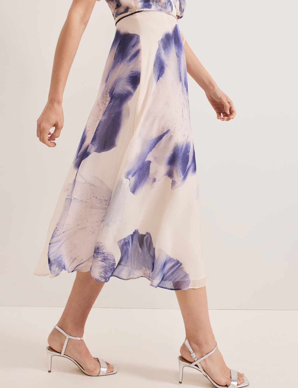 Floral Midi Waisted Dress 7 of 8