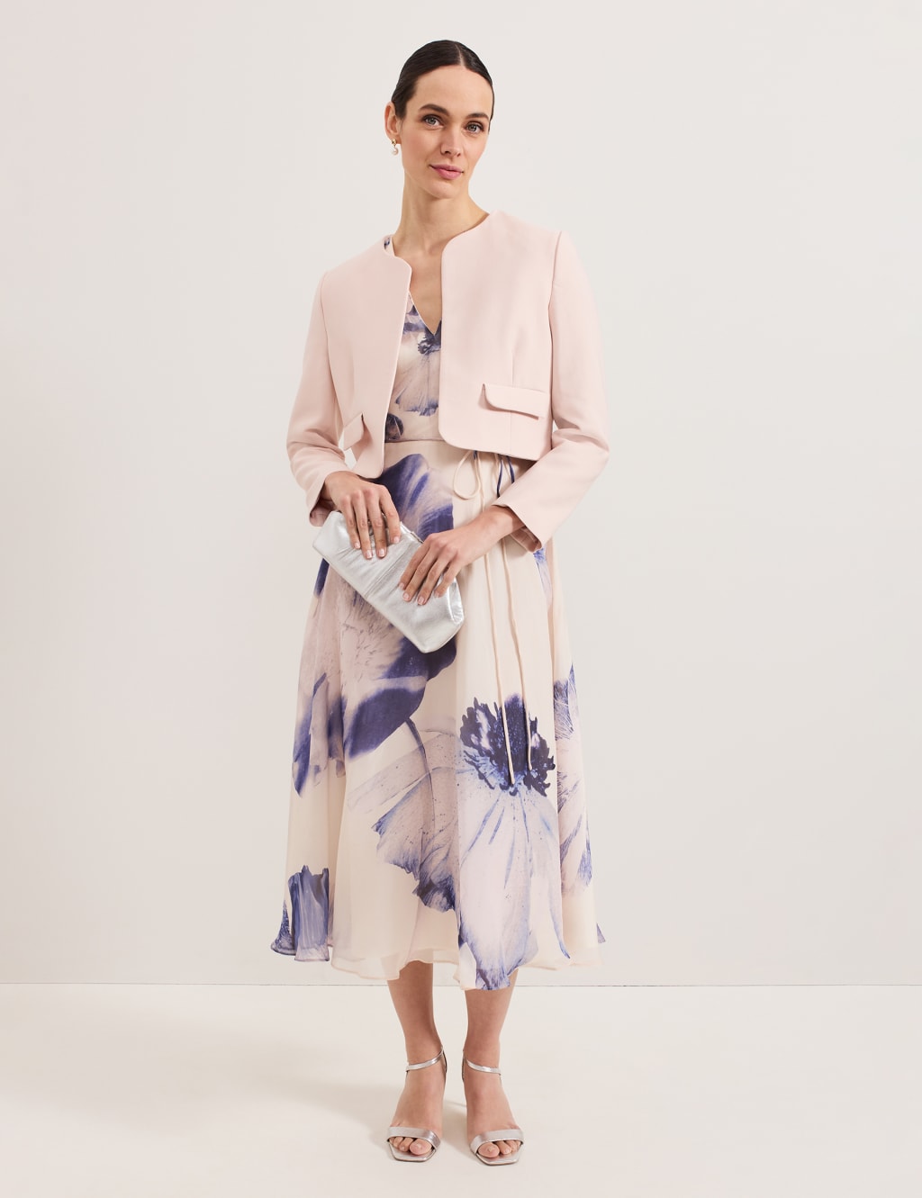 Floral Midi Waisted Dress 8 of 8