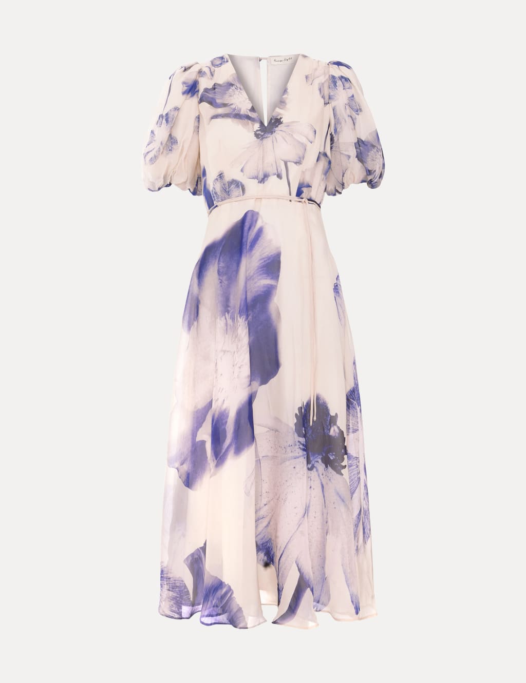 Floral Midi Waisted Dress 2 of 8