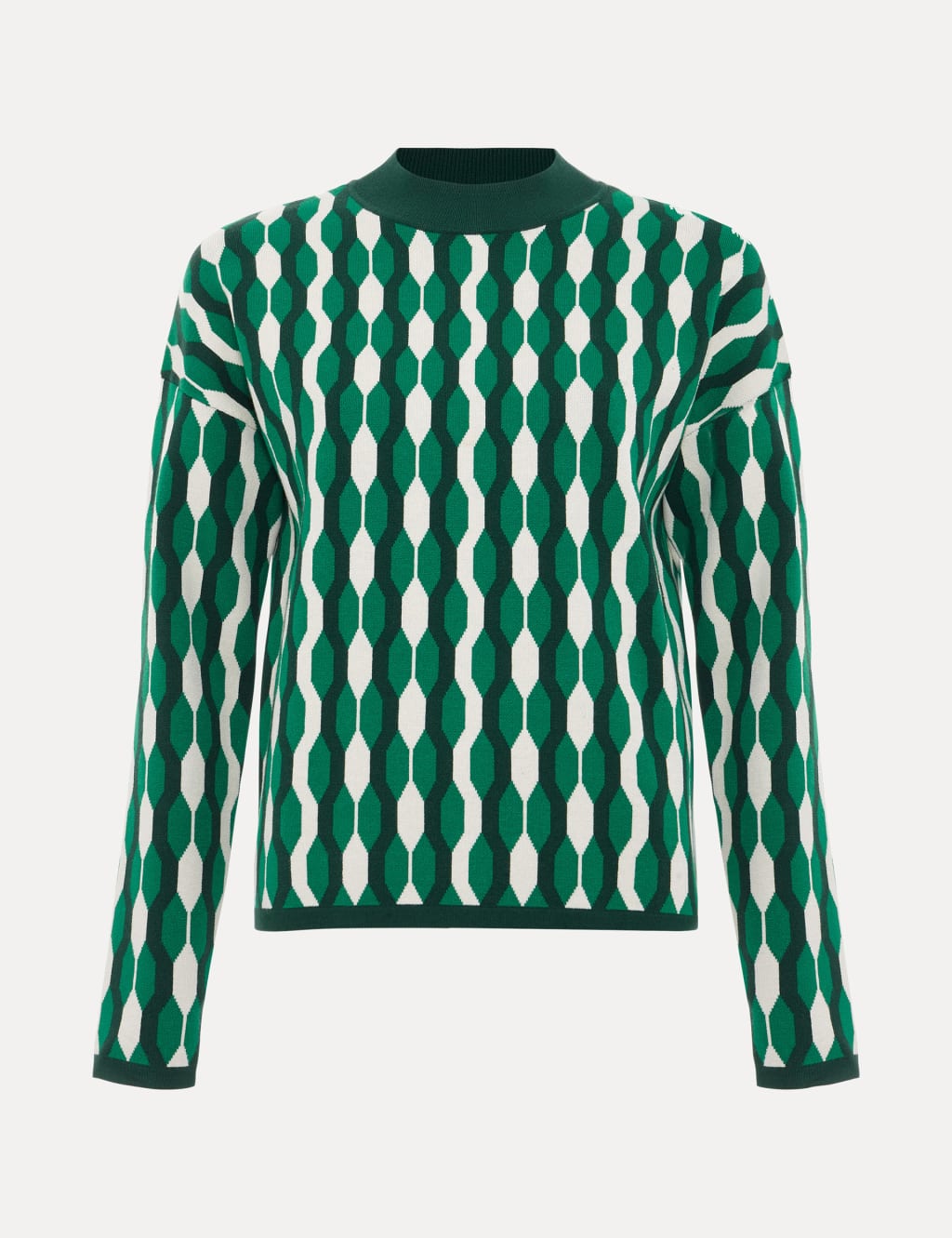 Geometric Funnel Neck Jumper 2 of 7