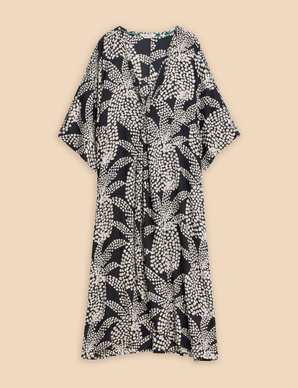 Printed Twist Front Beach Cover Up Kaftan White Stuff M S