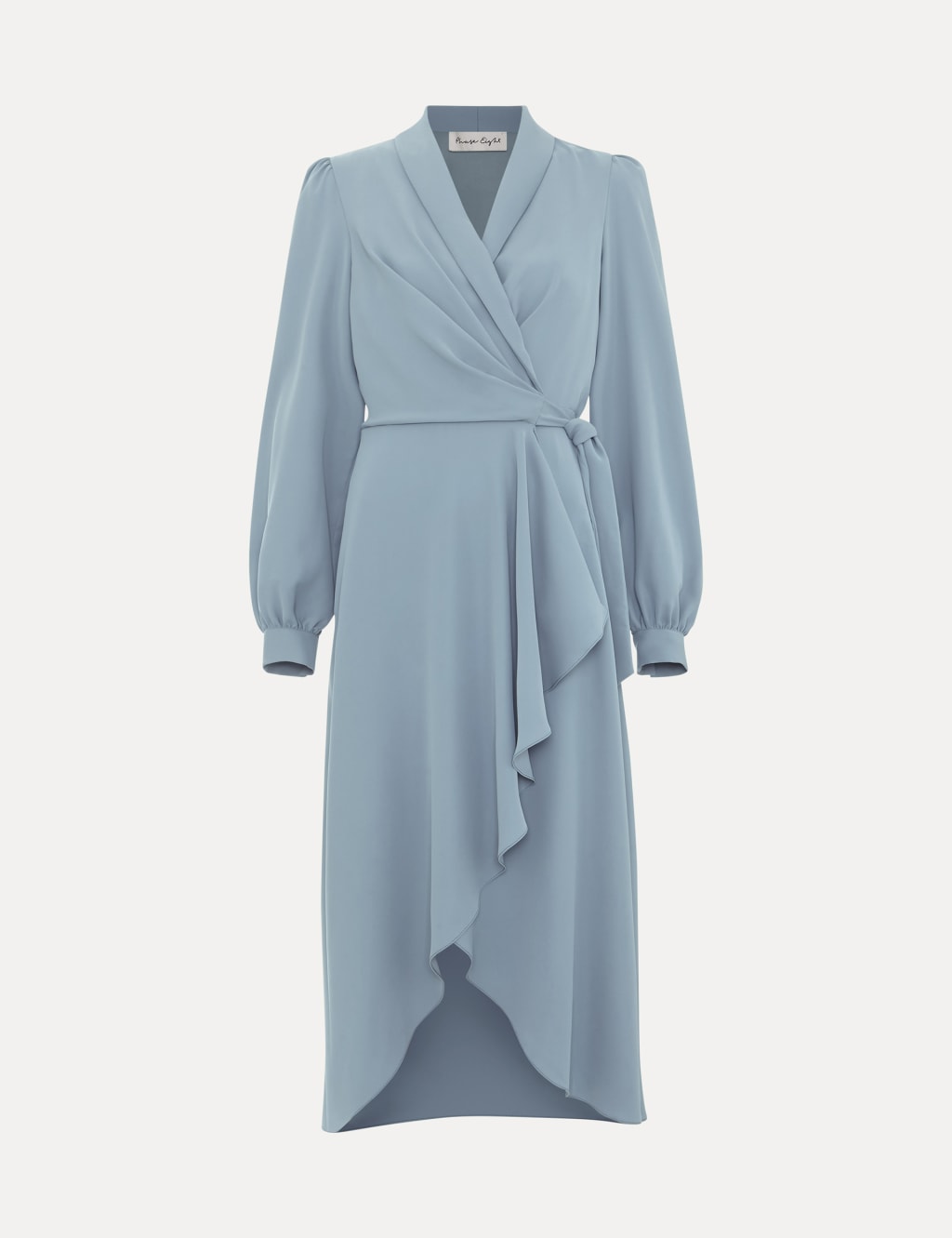 V-Neck Tie Front Midi Wrap Dress 2 of 8