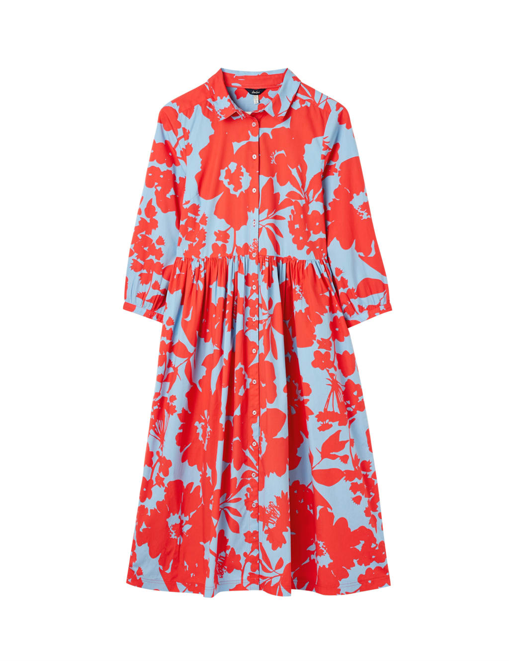 Pure Cotton Floral Midi Shirt Dress 6 of 6