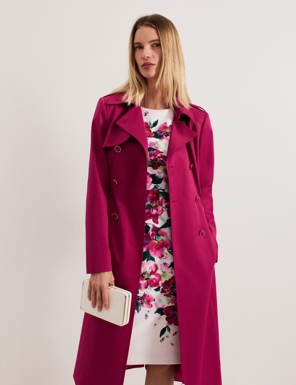 Floral Scuba Knee Length Waisted Dress 7 of 7