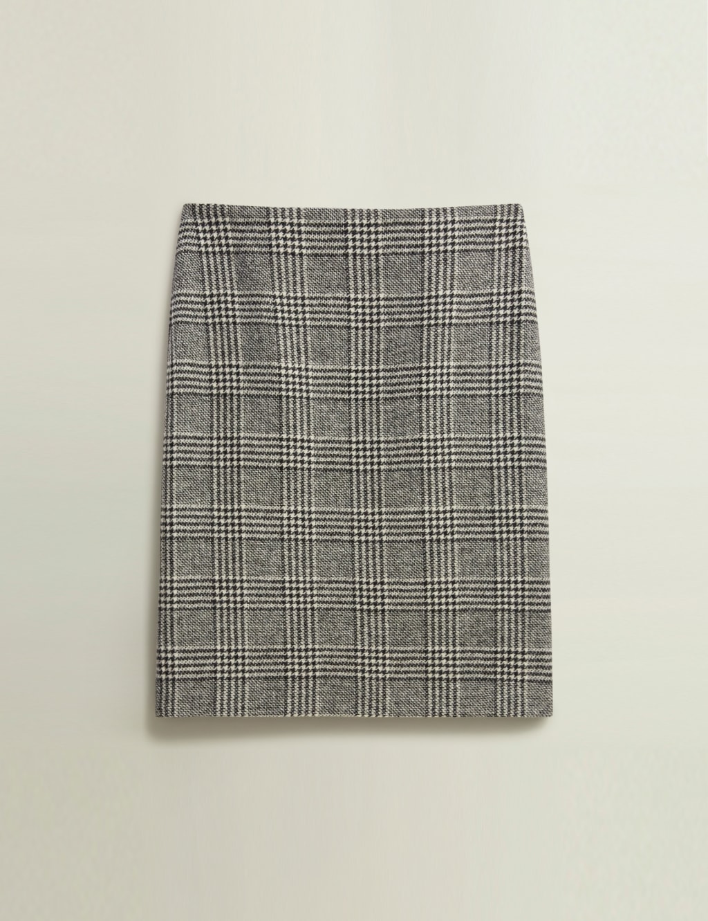 Pure Wool Checked Mini Pencil Skirt HOBBS M S