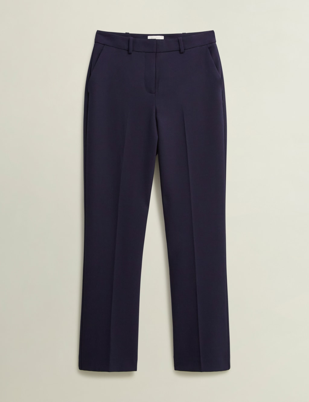 Wool Blend Pleat Front Straight Cigarette Trousers 2 of 5