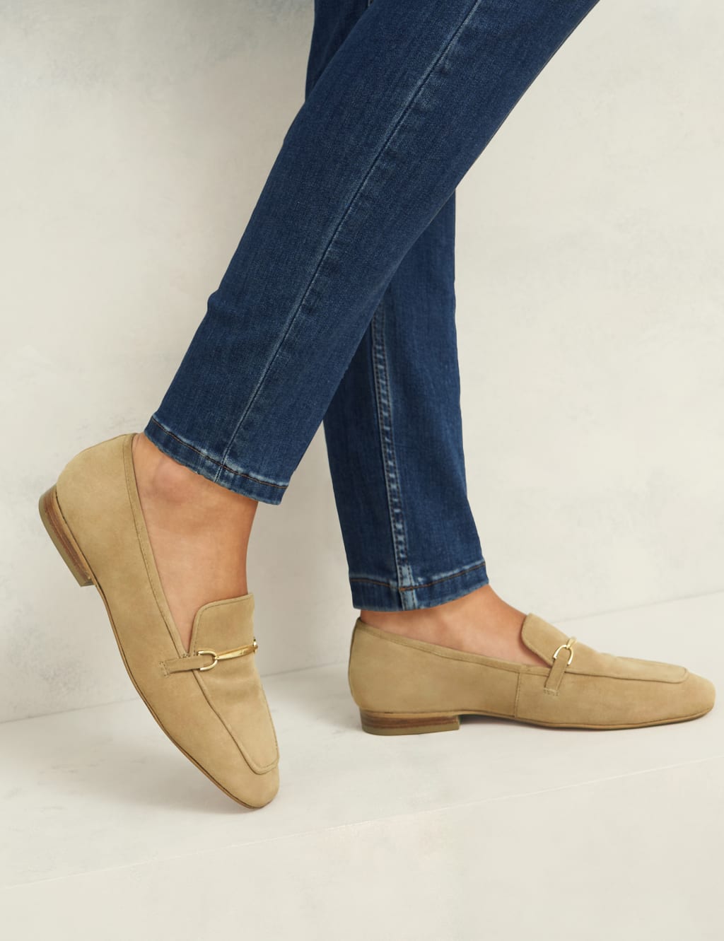 Flat suede loafers store