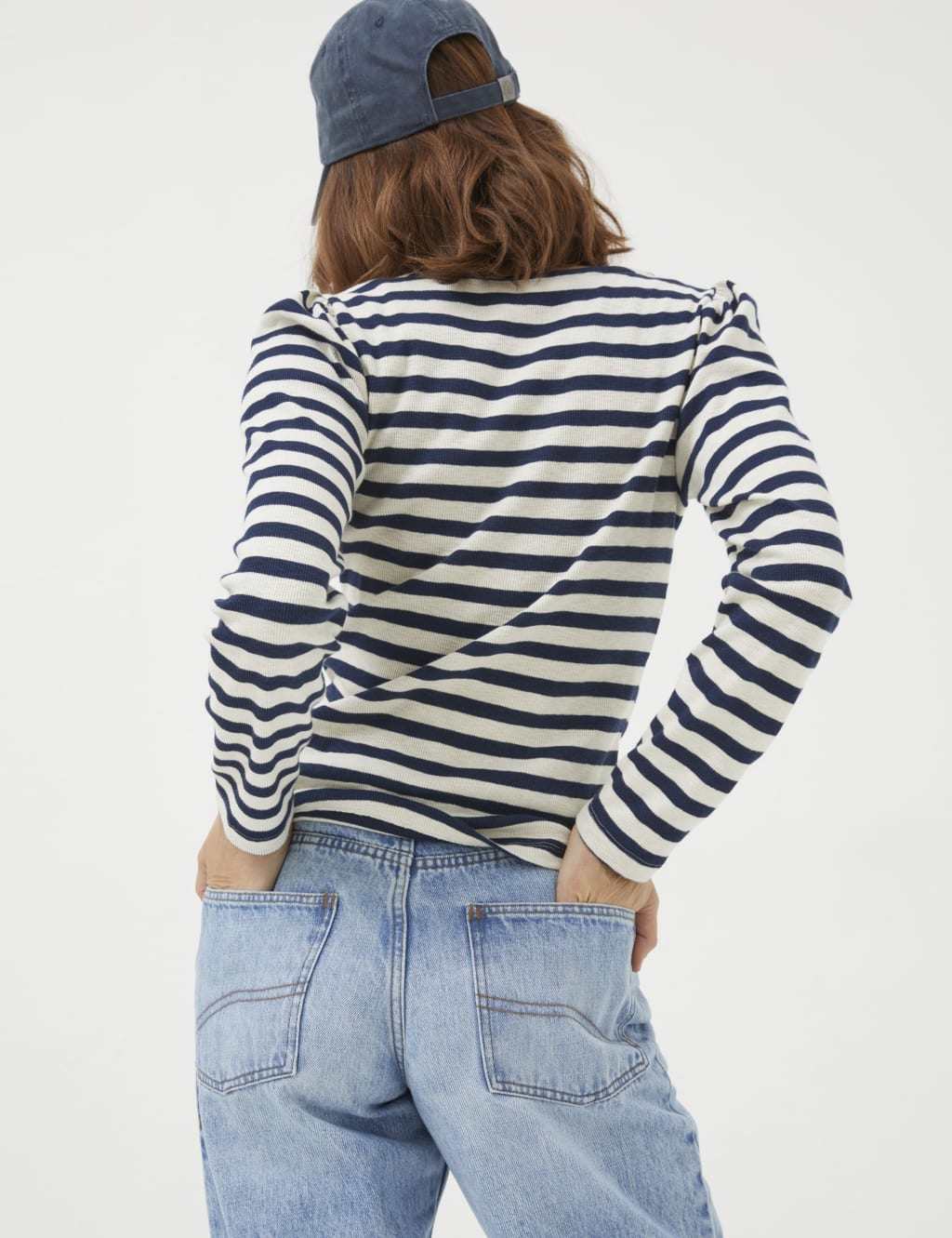 V Neck Striped Tape Top