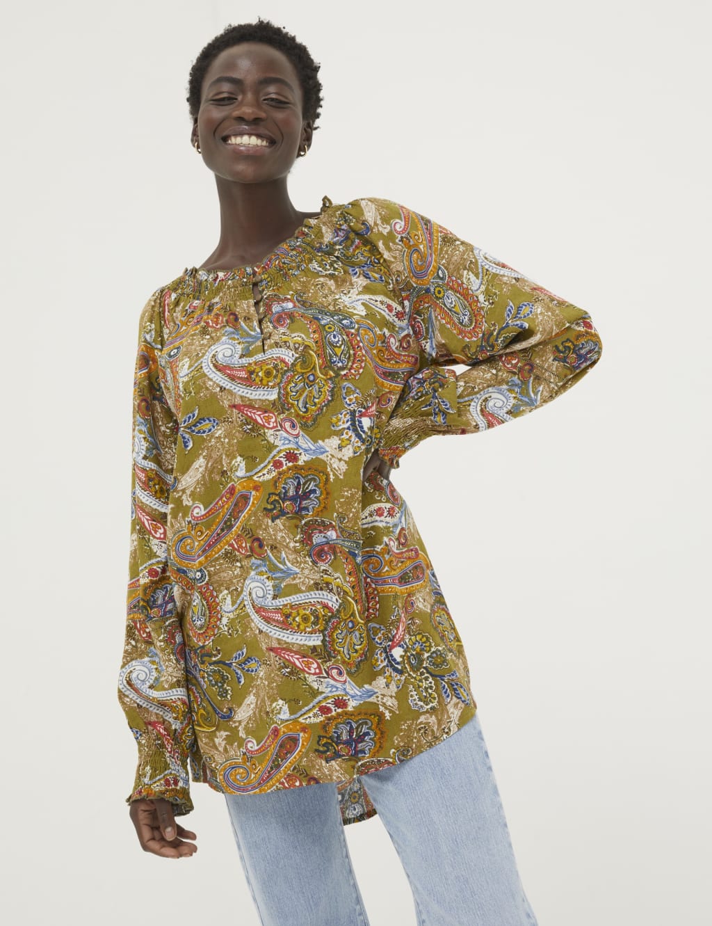Paisley Smocked Detail Tunic 1 of 5