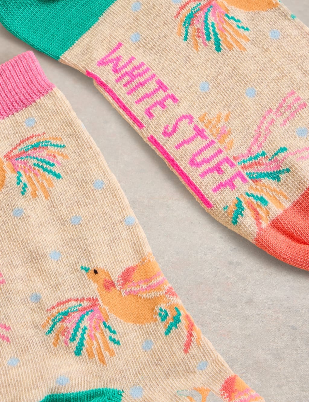 Cotton Rich Bird Ankle High Socks 2 of 2