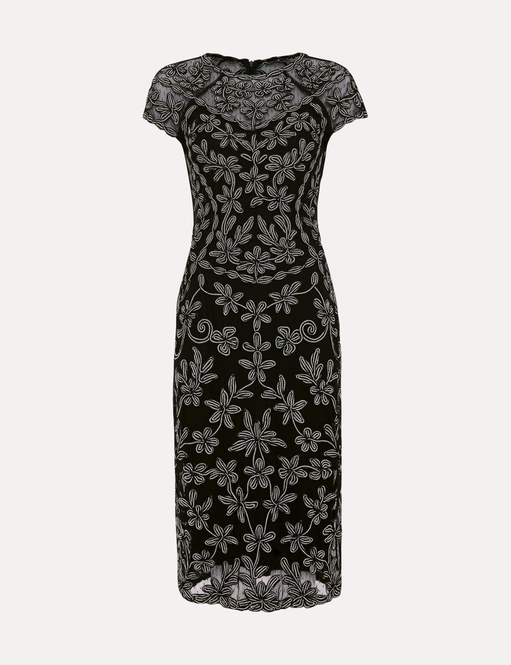 Printed Round Neck Midi Bodycon Dress Phase Eight M S