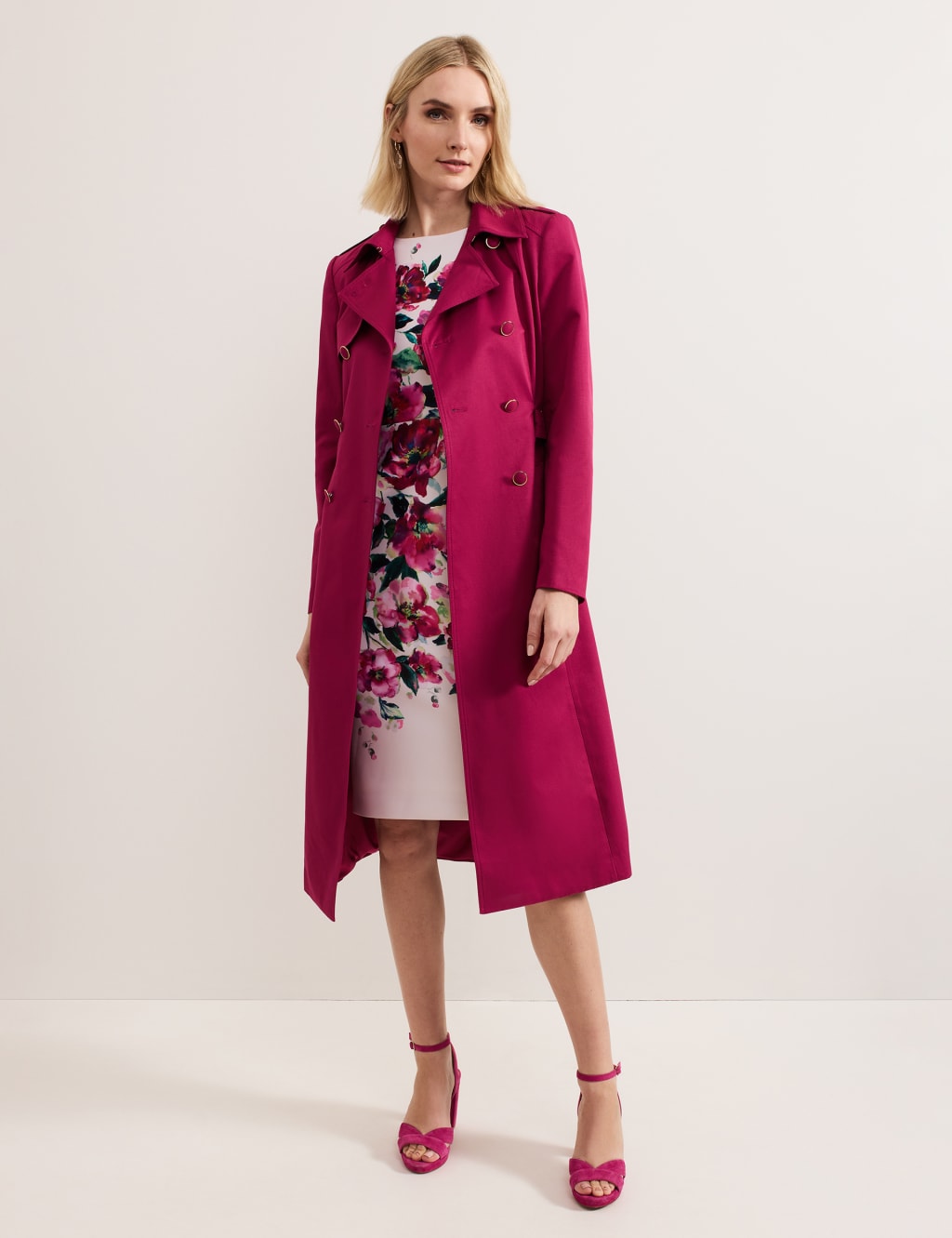 Cotton Blend Trench Coat 4 of 10