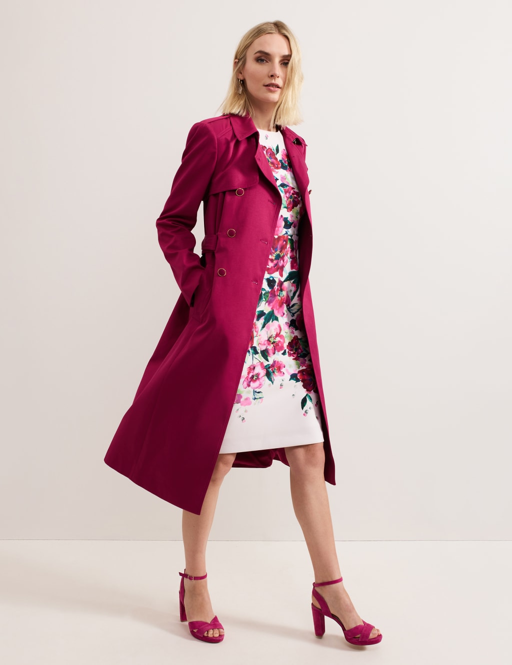Cotton Blend Trench Coat 10 of 10