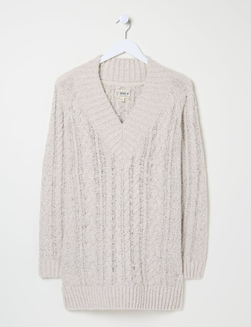 Longline cable knit jumper best sale