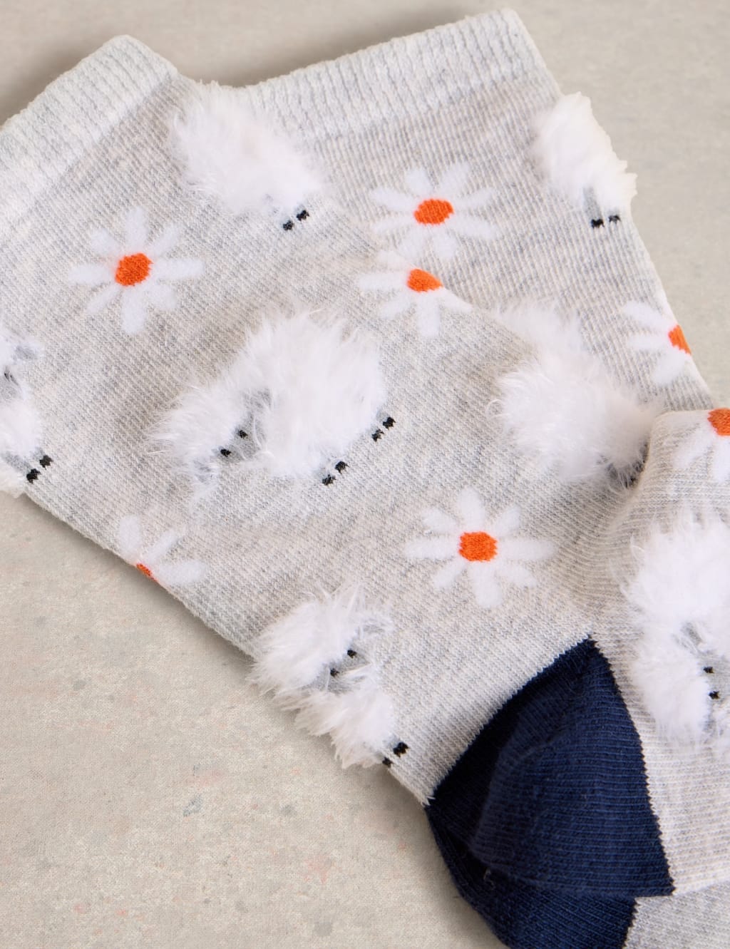 Cotton Rich Sheep Ankle High Socks 2 of 2
