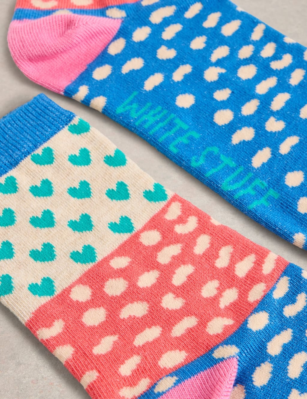 Cotton Rich Heart Spot Ankle High Socks 2 of 2