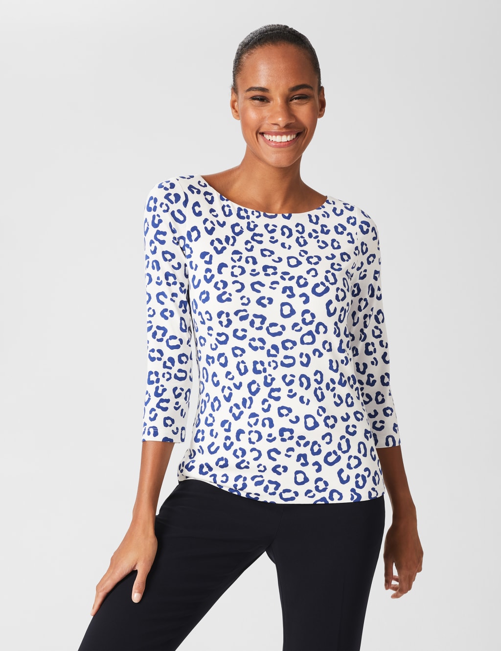 Animal Print 3/4 Sleeve Top 1 of 5