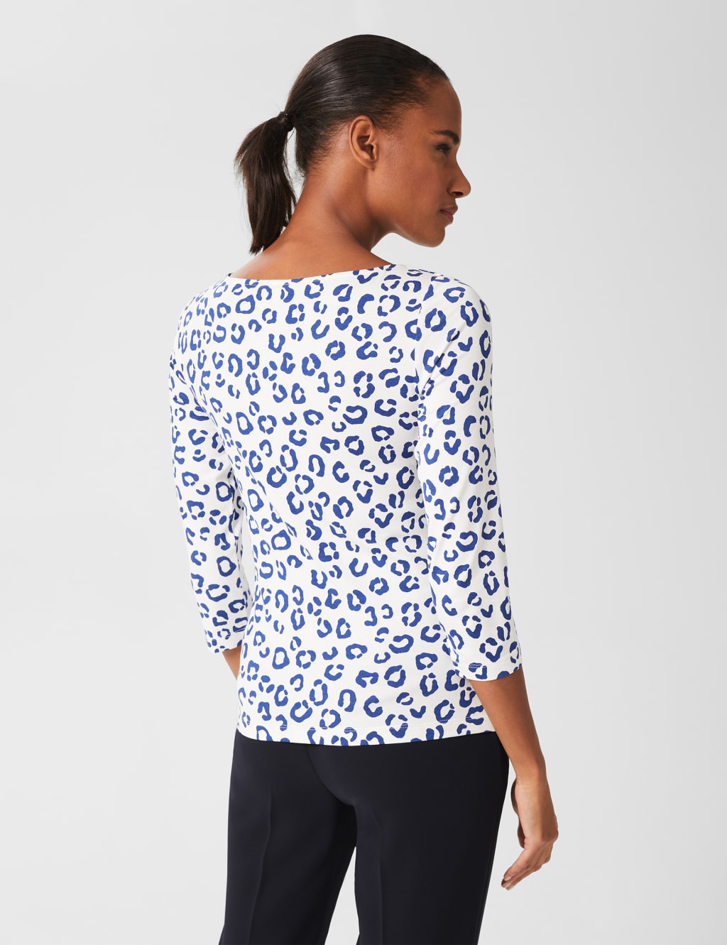 Animal Print 3/4 Sleeve Top 3 of 5