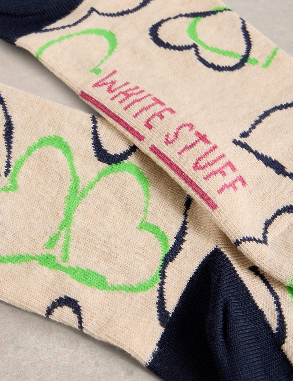 Cotton Rich Heart Ankle High Socks 2 of 2