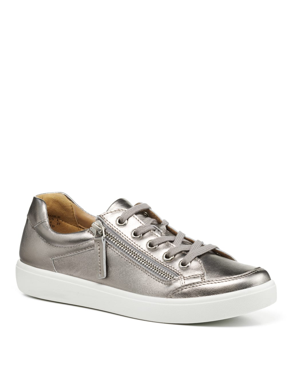 Chase II Wide Fit Leather Metallic Trainers 3 of 4